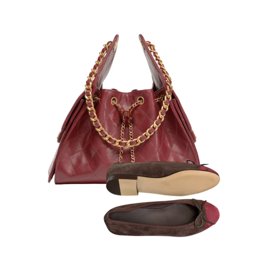 Bag 25 Bordeaux  & Ballerina Flats – CH