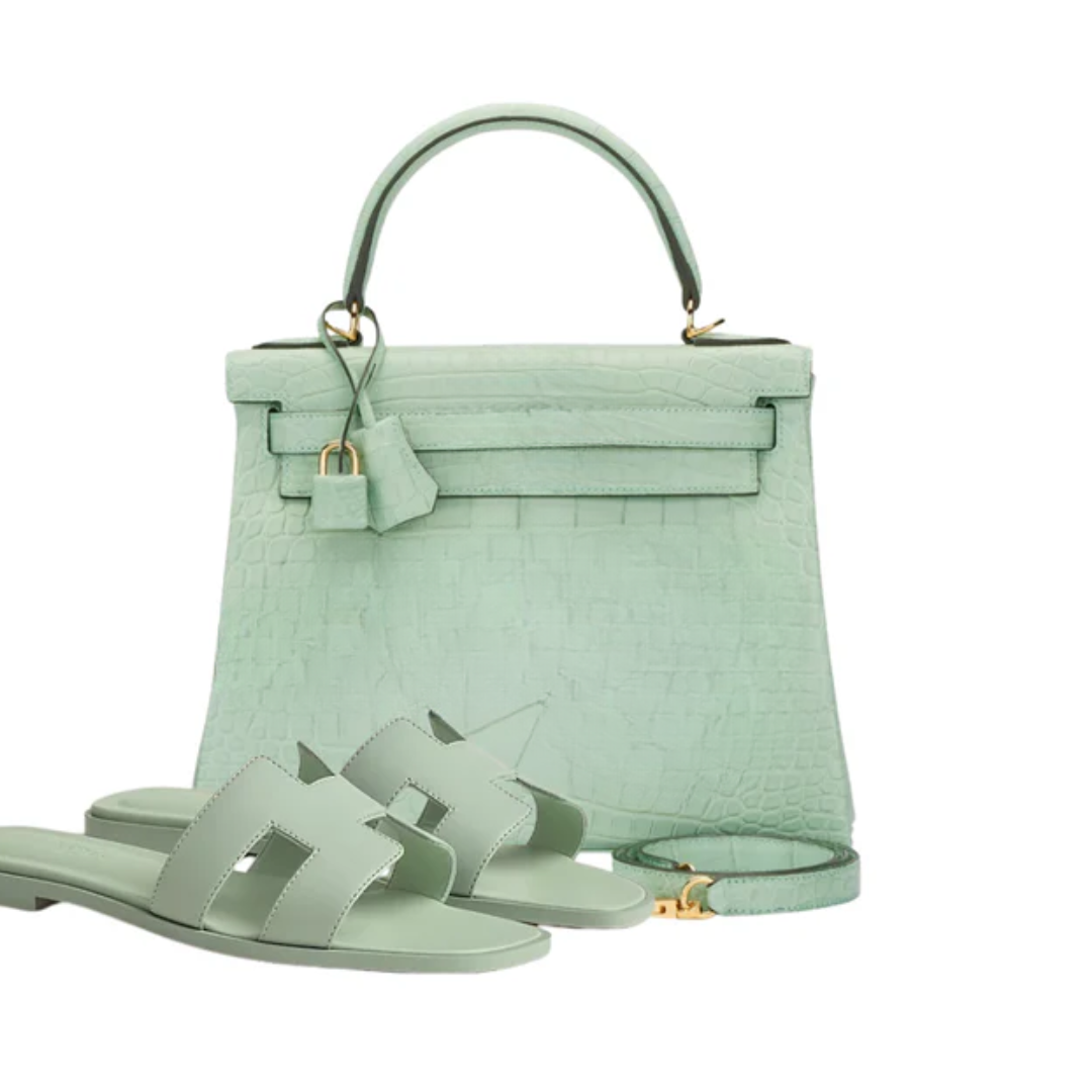 Bag kly 28 Vert  Alligator & sandals green – Hms