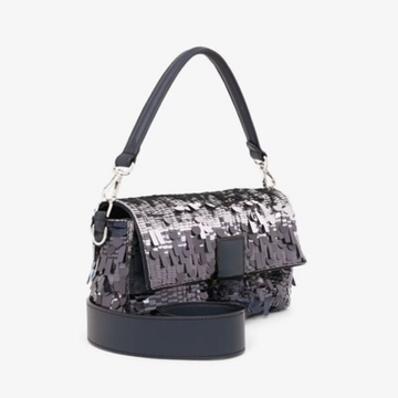 Bag Blue Sequins & Leather – Fnd Bgtt