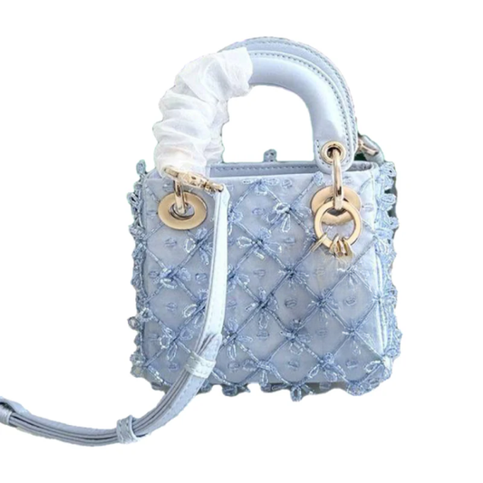Bag  Micro Embroidered Blue – LD