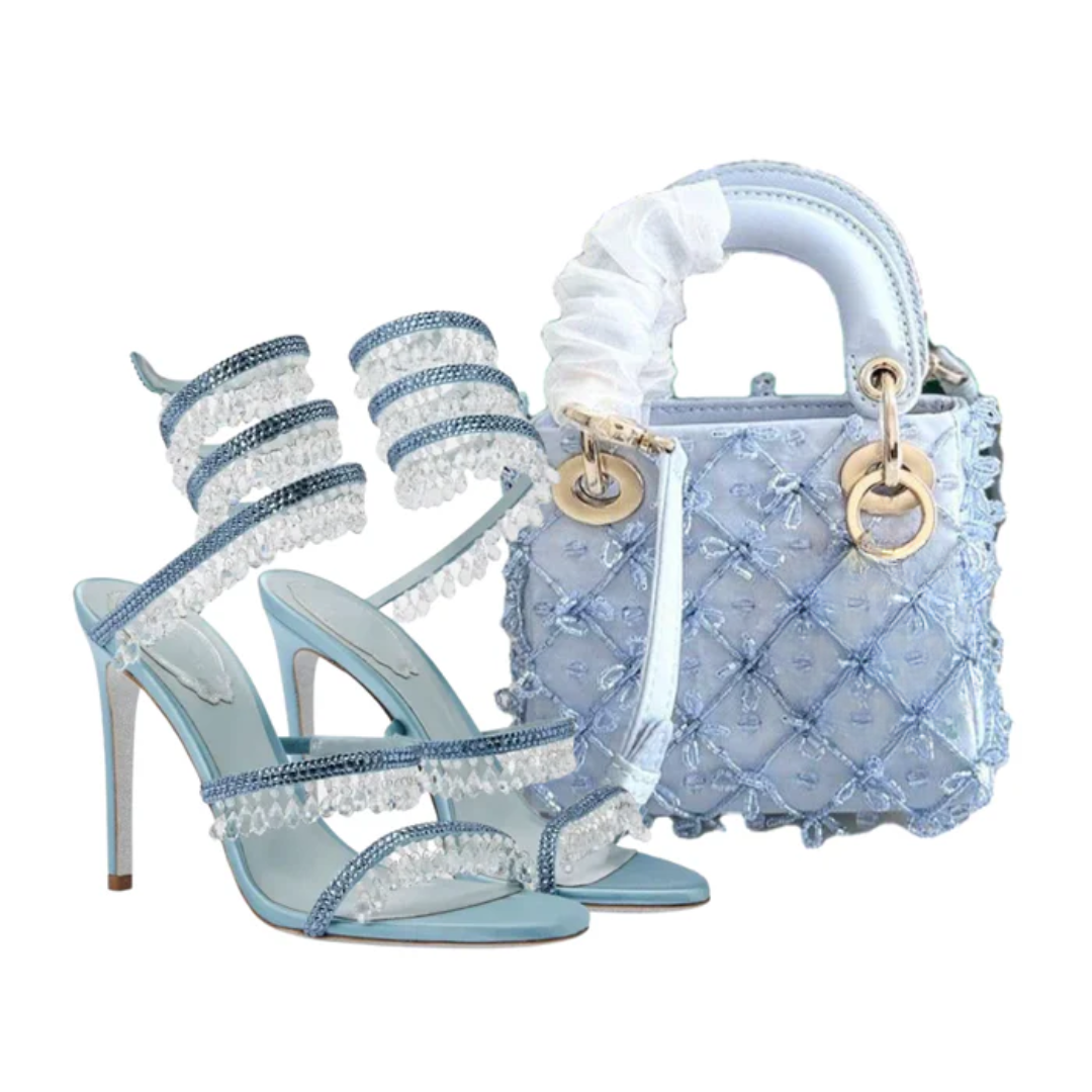 Bag  Micro Blue & Crystal Sandals – DR