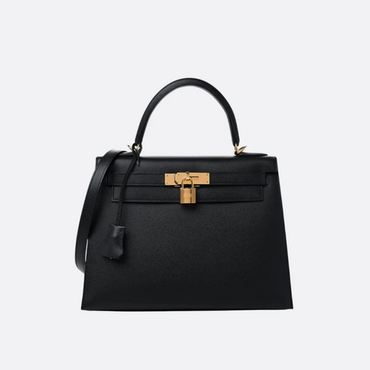 Bag 28 Kly with Gold Hardware in Black